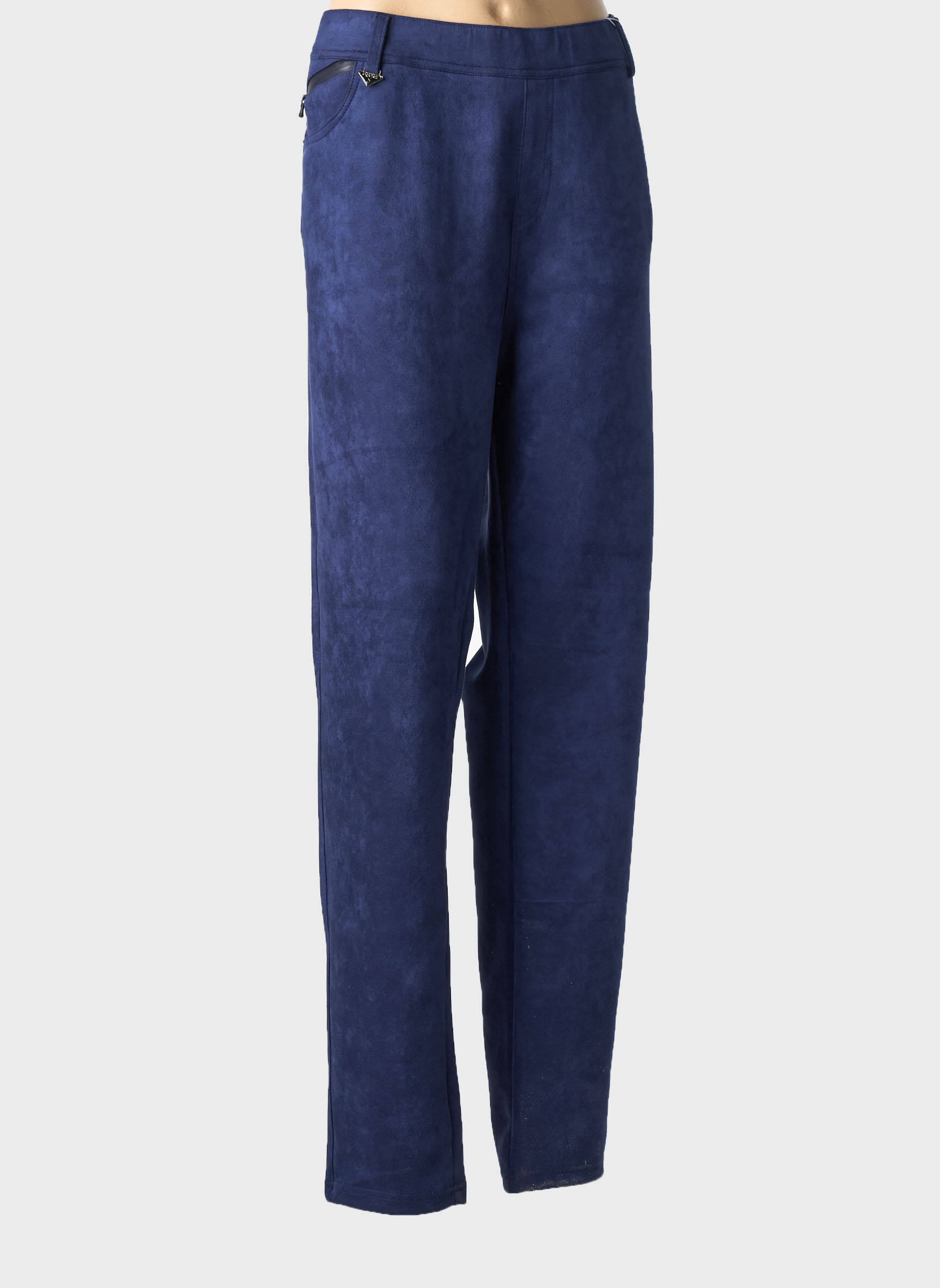 Pantalon slim taille élastique taille normale bleu S.QUISE femme