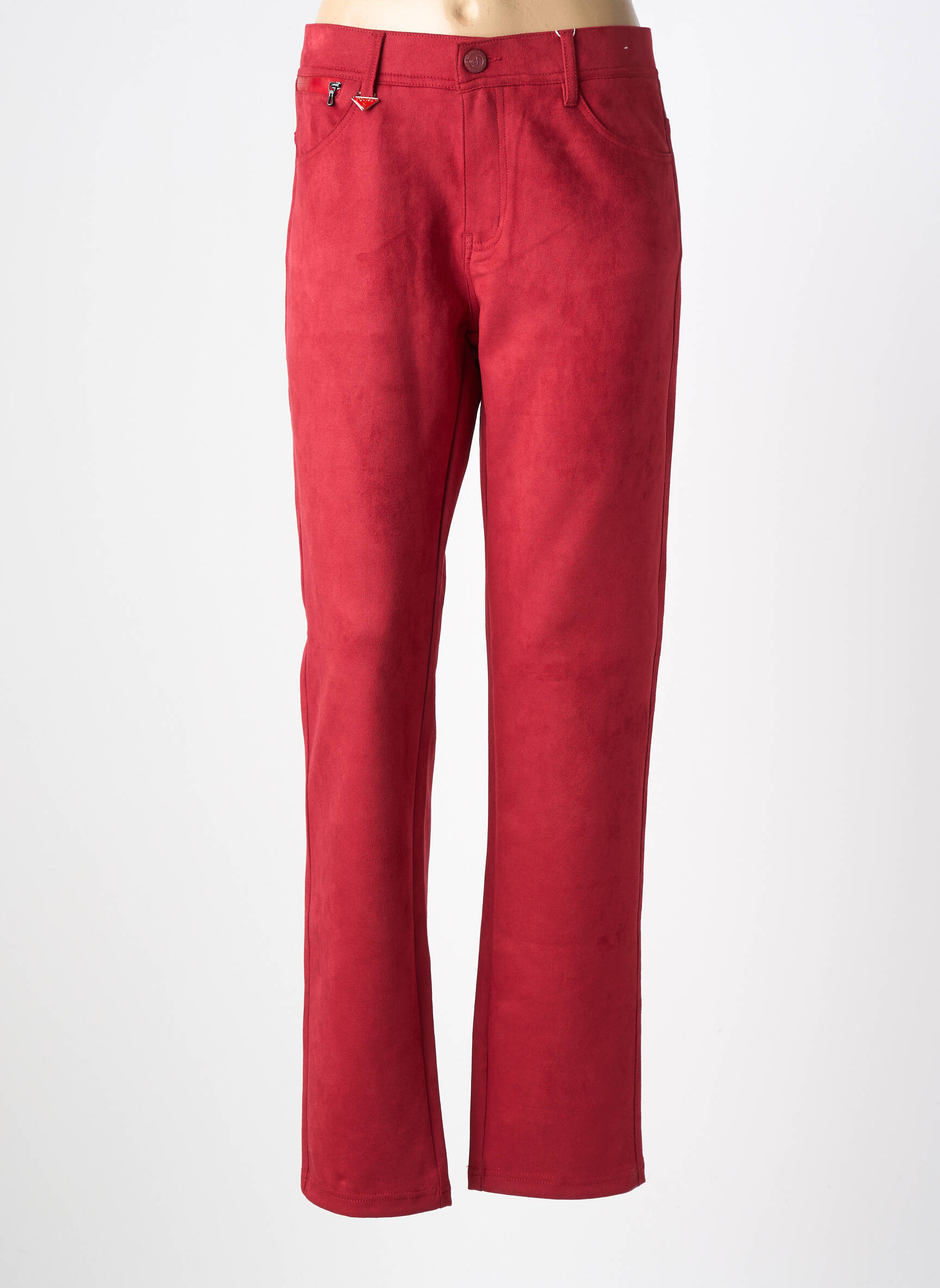 Pantalon slim stretch taille normale rouge S.QUISE femme