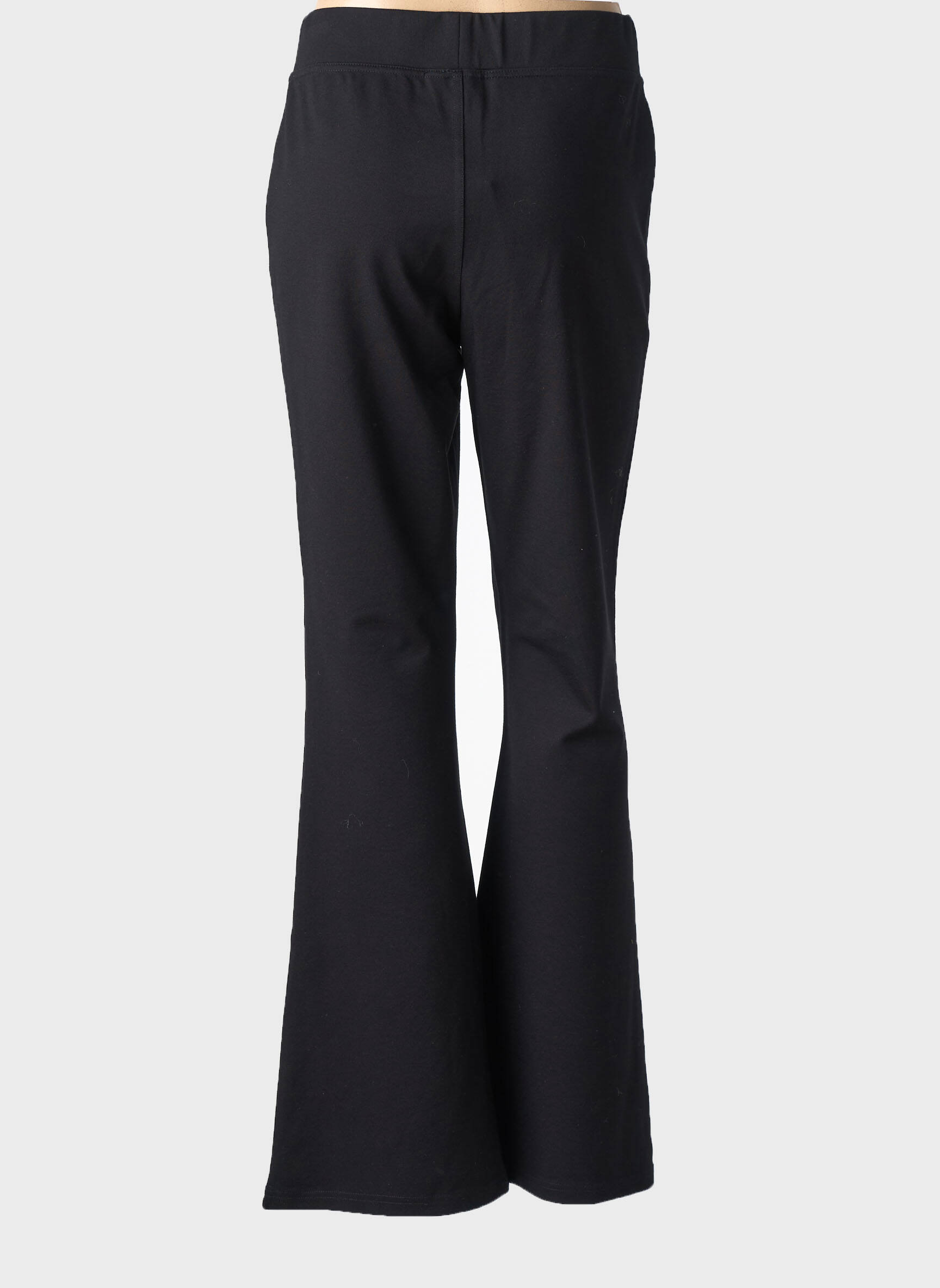 Pantalon flare stretch taille haute noir BASE LEVEL femme