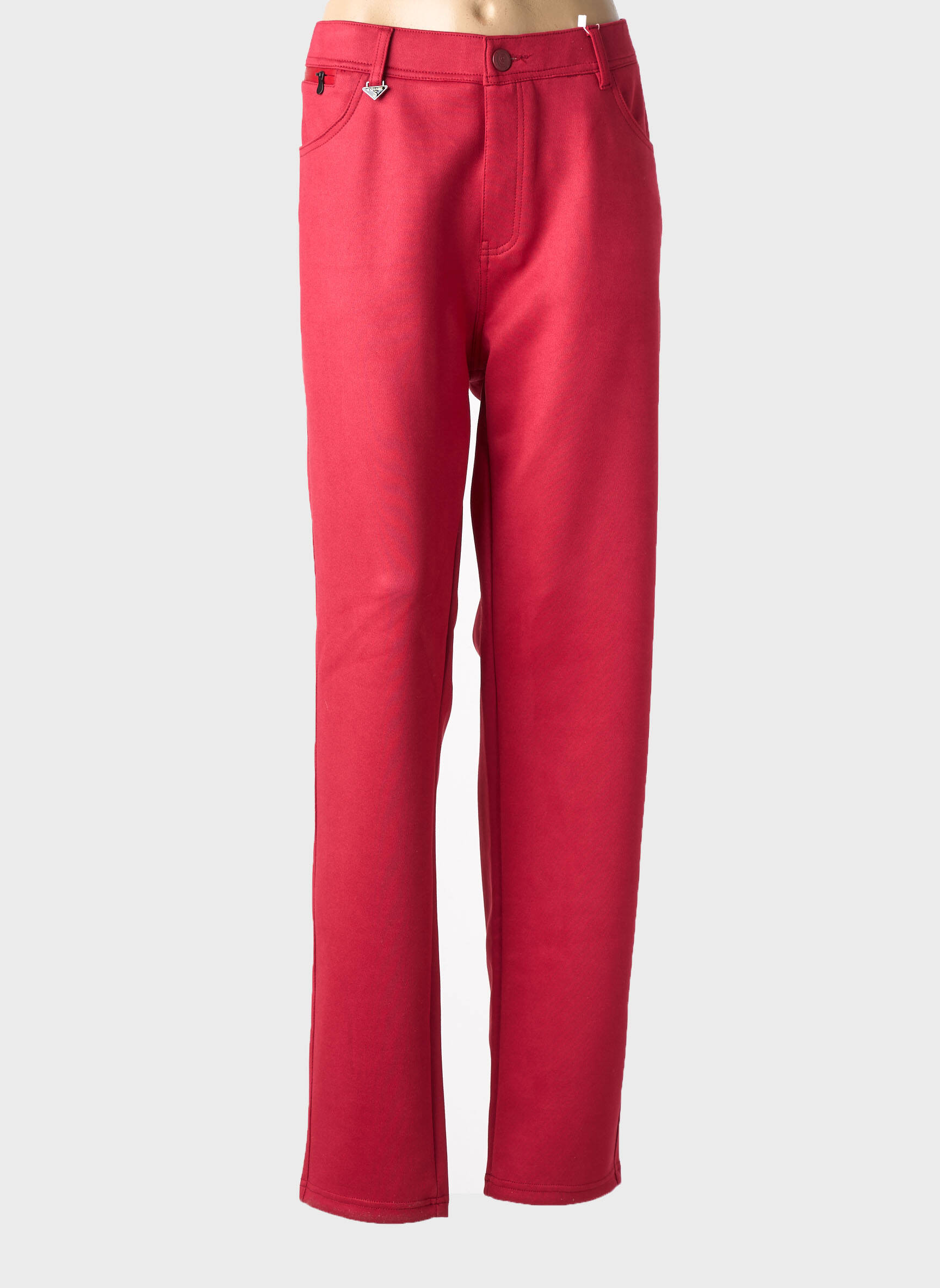Pantalon slim stretch taille normale rouge S.QUISE femme