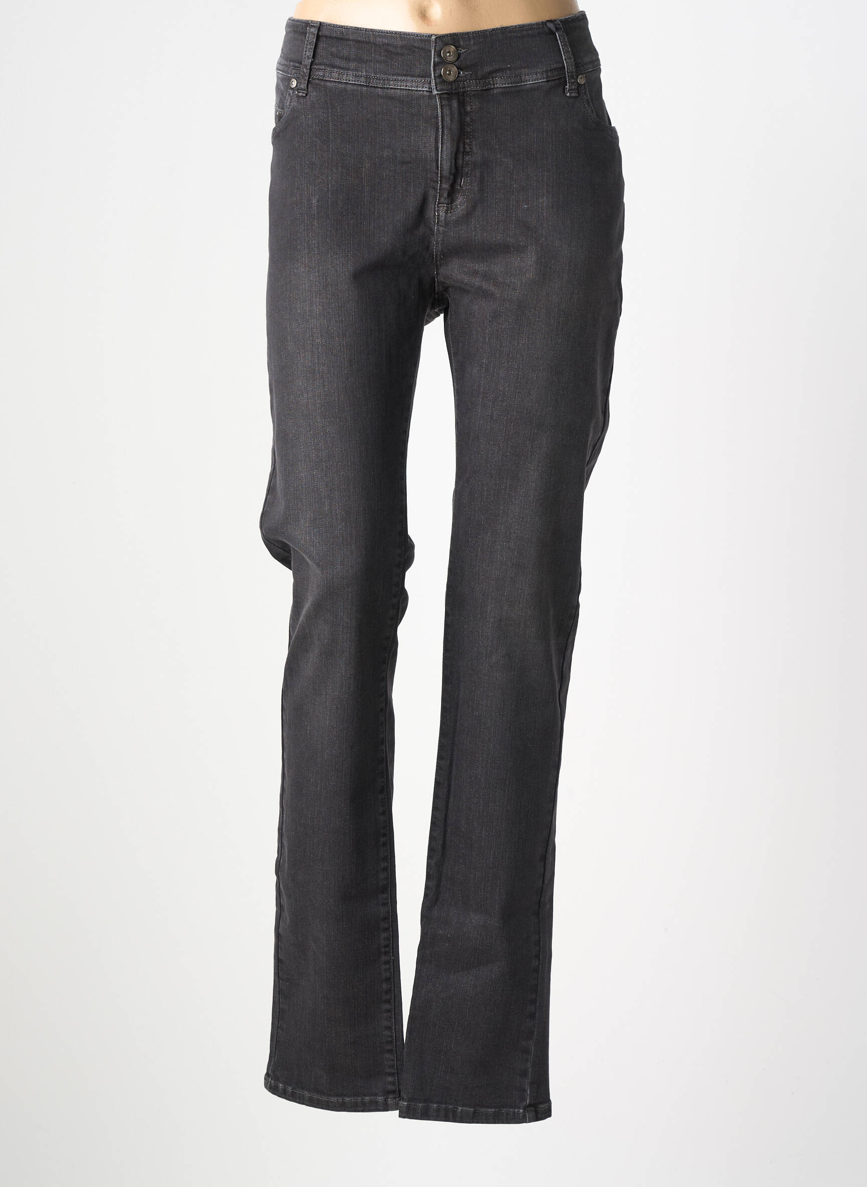 Jeans coupe slim stretch taille normale gris IMITZ femme
