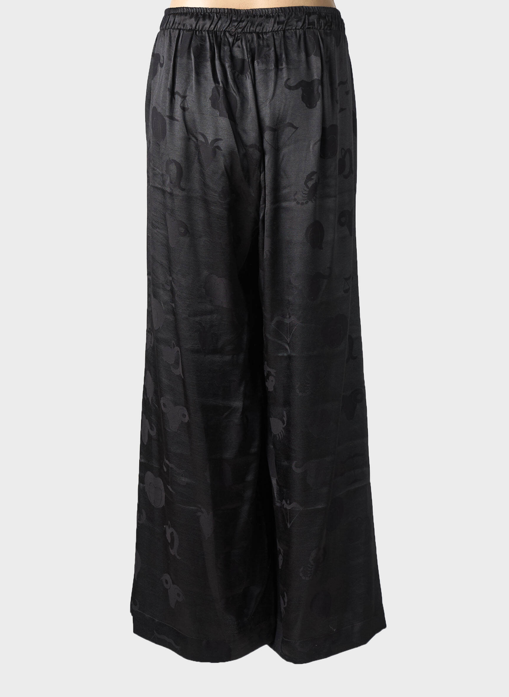 Pantalon large coupe fluide taille normale noir MAT. femme