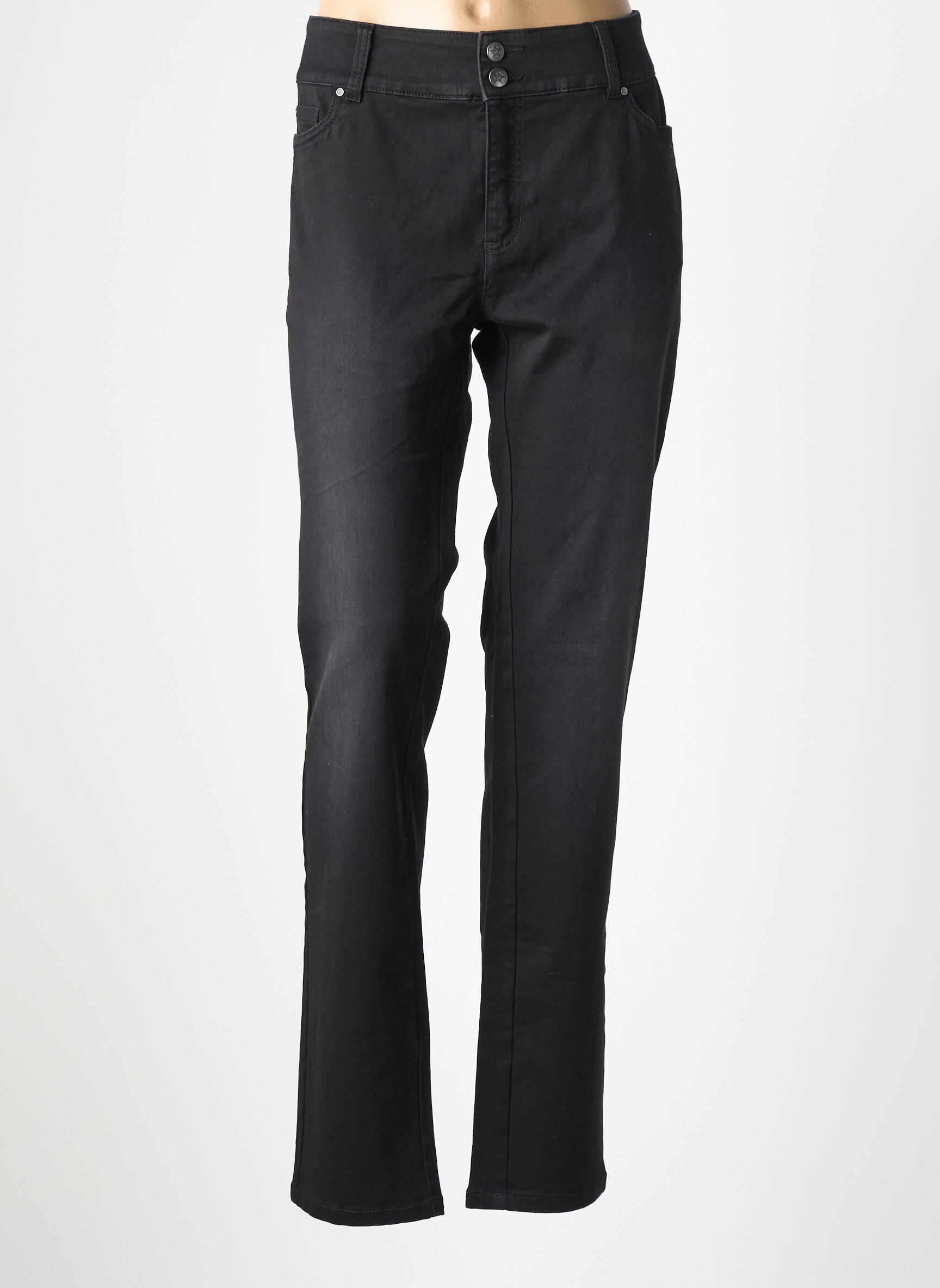 Jeans coupe slim stretch taille normale noir IMITZ femme