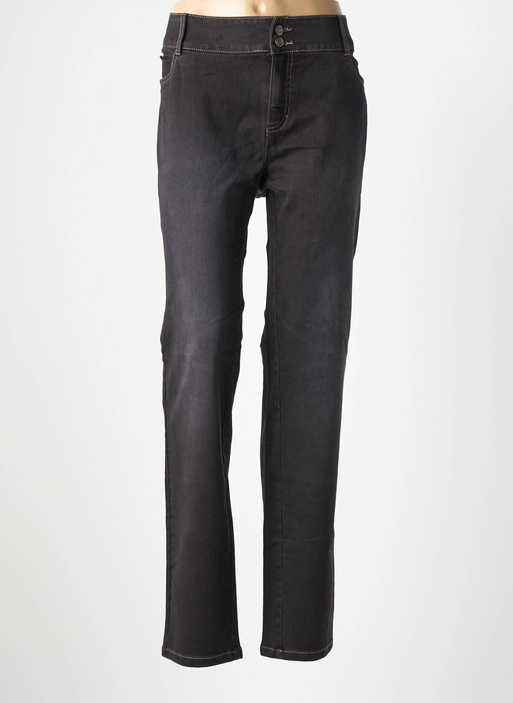 Jeans coupe slim stretch taille normale noir IMITZ femme
