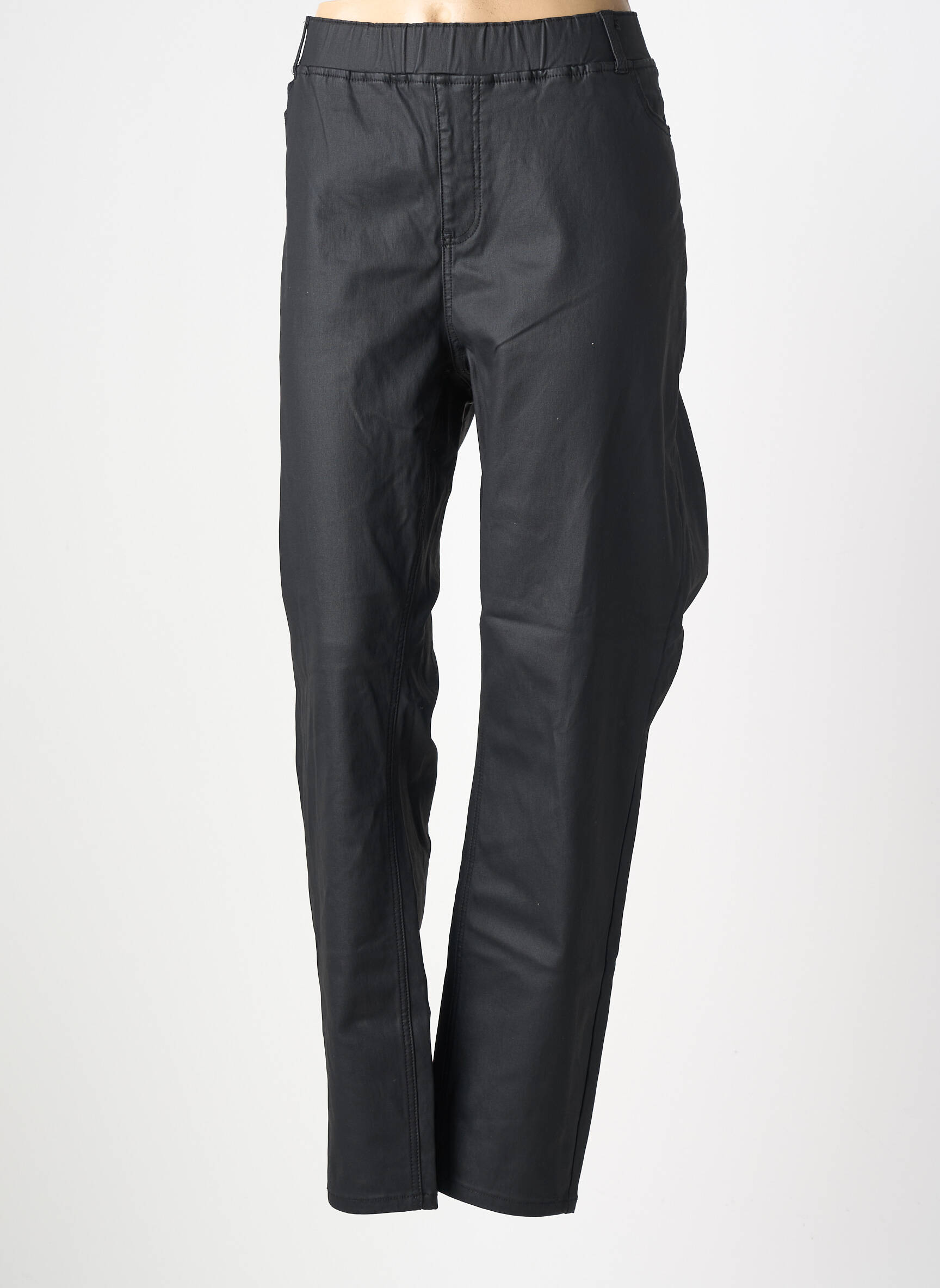 Pantalon slim taille haute taille haute noir CISO femme