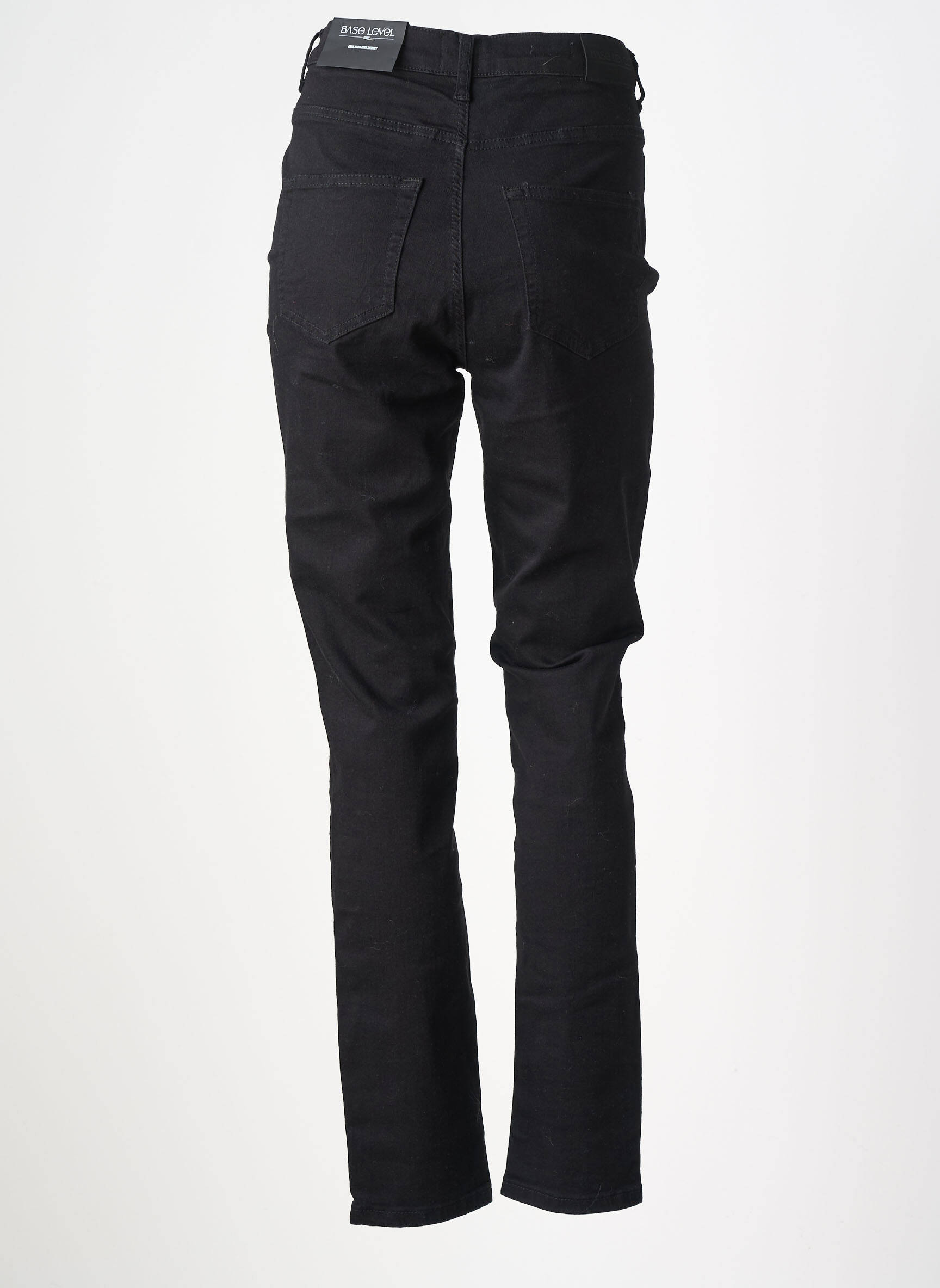 Jeans coupe slim stretch taille normale noir BASE LEVEL femme