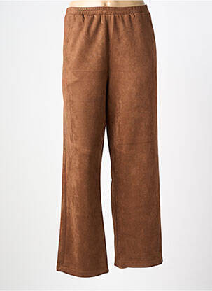 Pantalon droit stretch taille normale marron FRANCK ANNA femme