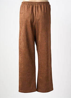 Pantalon droit stretch taille normale marron FRANCK ANNA femme