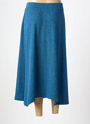 Jupe longue coupe évasée bleu FRANCK ANNA femme