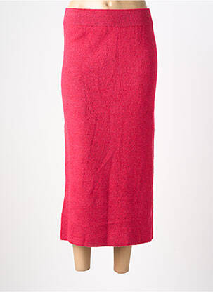 Jupe longue coupe droite rose MAT. femme