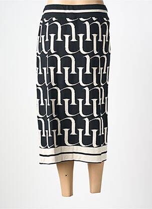 Jupe longue coupe droite noir MAT. femme
