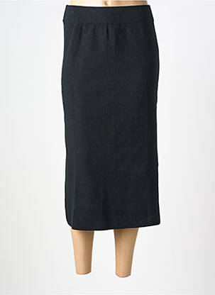 Jupe longue coupe droite noir MAT. femme