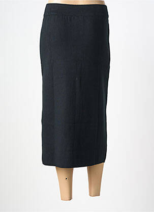Jupe longue coupe droite noir MAT. femme