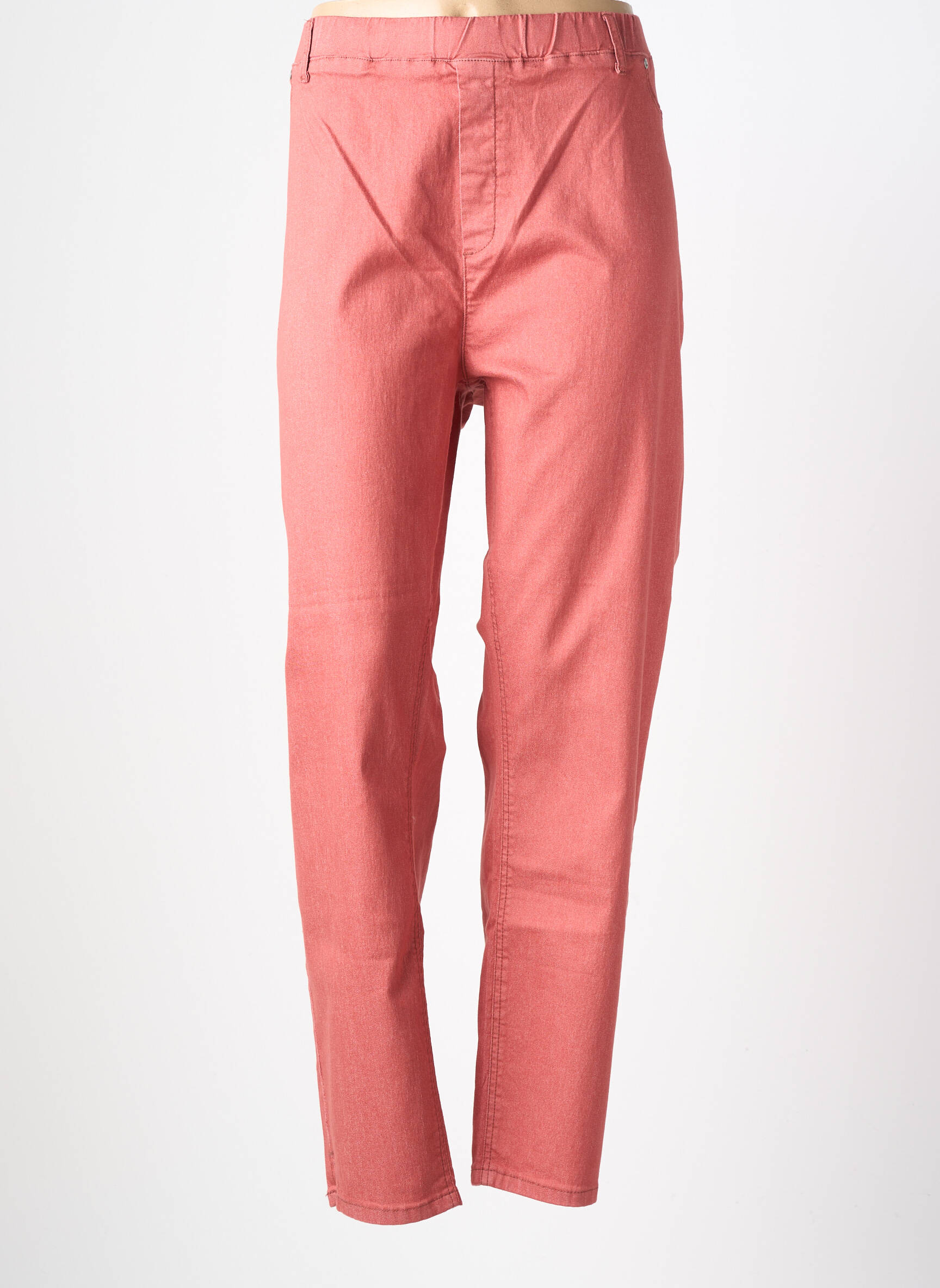 Pantalon slim taille élastique taille normale orange CISO femme