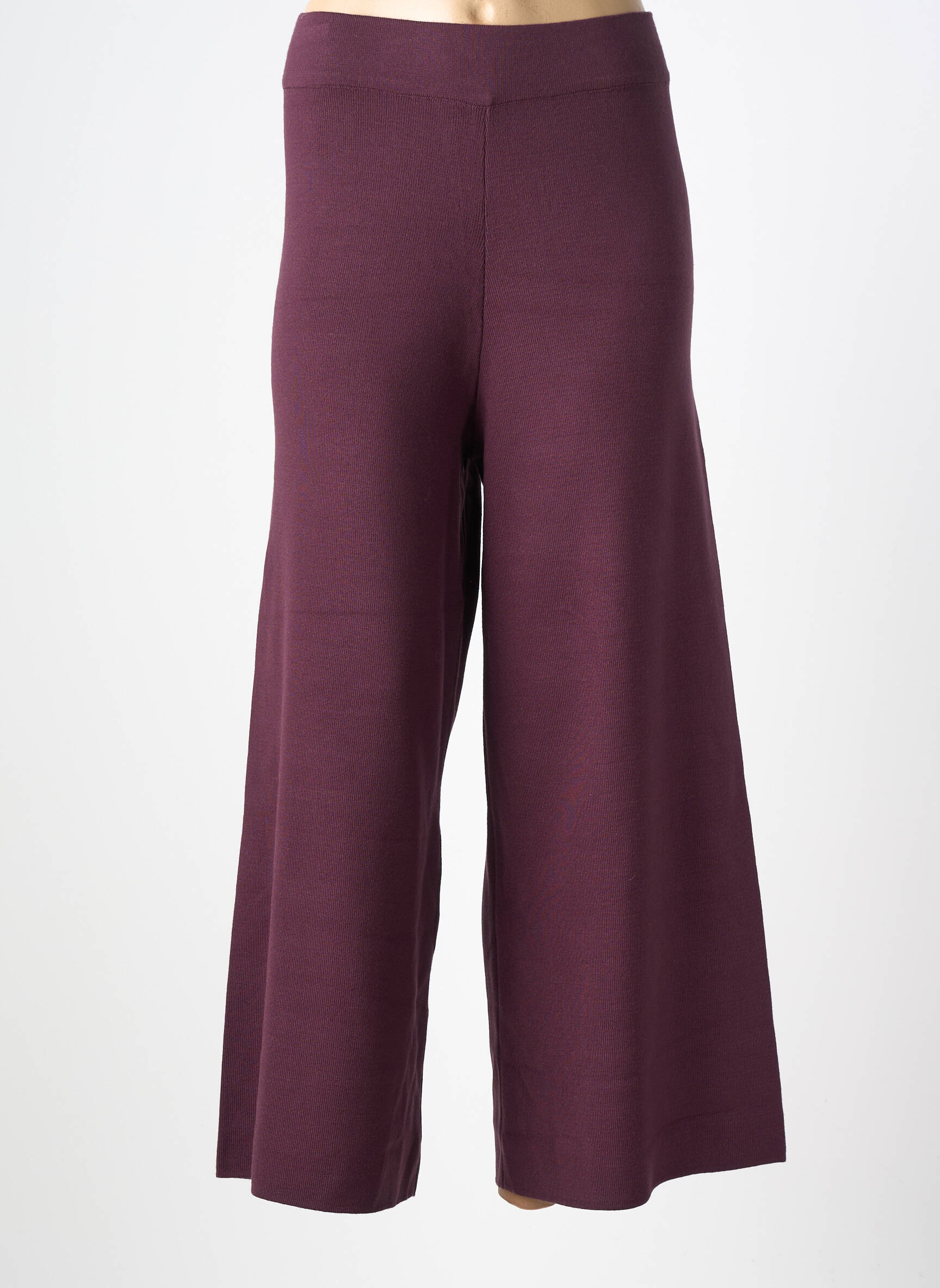 Pantalon 7/8 stretch taille normale violet MAT. femme