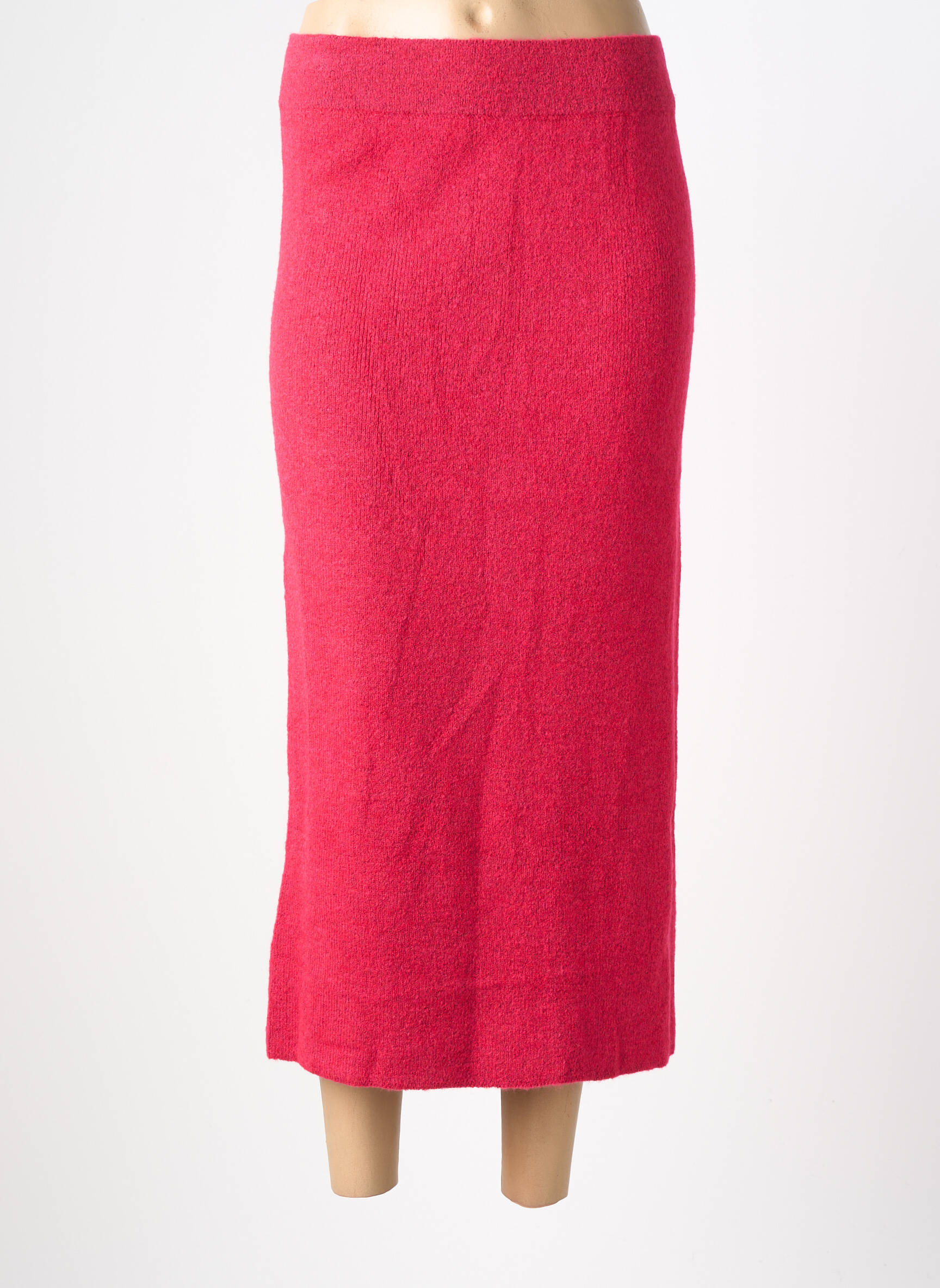 Jupe longue coupe droite rose MAT. femme