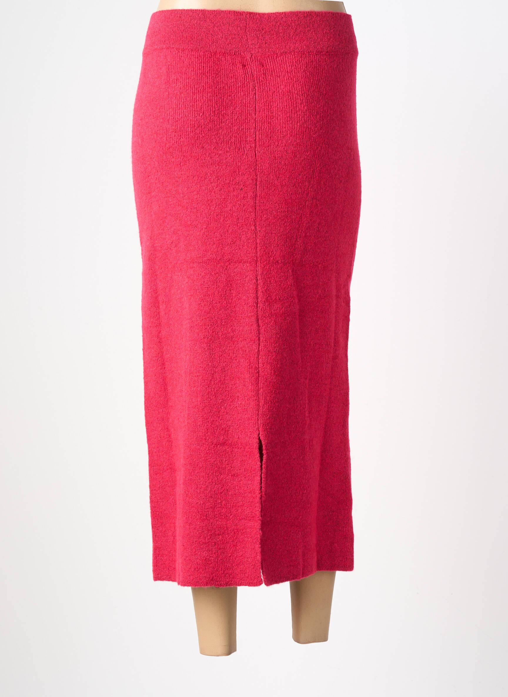 Jupe longue coupe droite rose MAT. femme