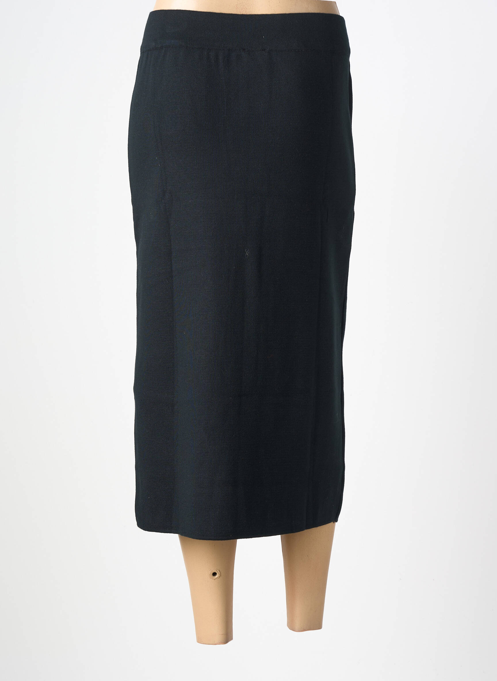 Jupe longue coupe droite noir MAT. femme