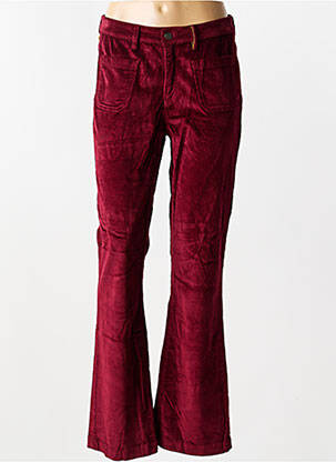 Pantalon flare stretch taille normale rouge COUTURIST femme
