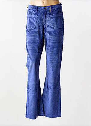 Pantalon flare stretch taille normale bleu COUTURIST femme