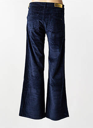 Pantalon large fermeture zippée sous rabat boutonné taille normale bleu COUTURIST femme