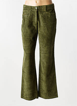 Pantalon droit stretch taille normale vert COUTURIST femme