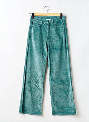 Pantalon large fermeture zippée sous rabat boutonné taille normale vert COUTURIST femme