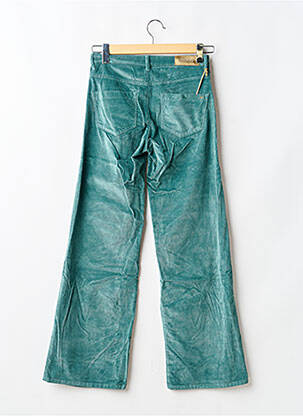 Pantalon large fermeture zippée sous rabat boutonné taille normale vert COUTURIST femme