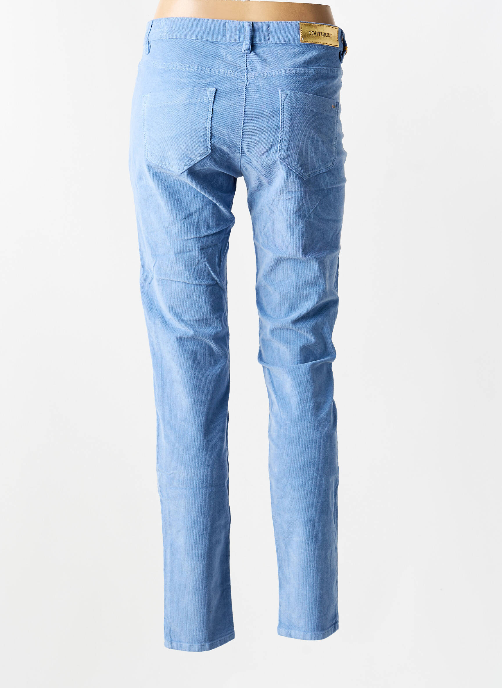 Pantalon slim stretch taille normale bleu COUTURIST femme