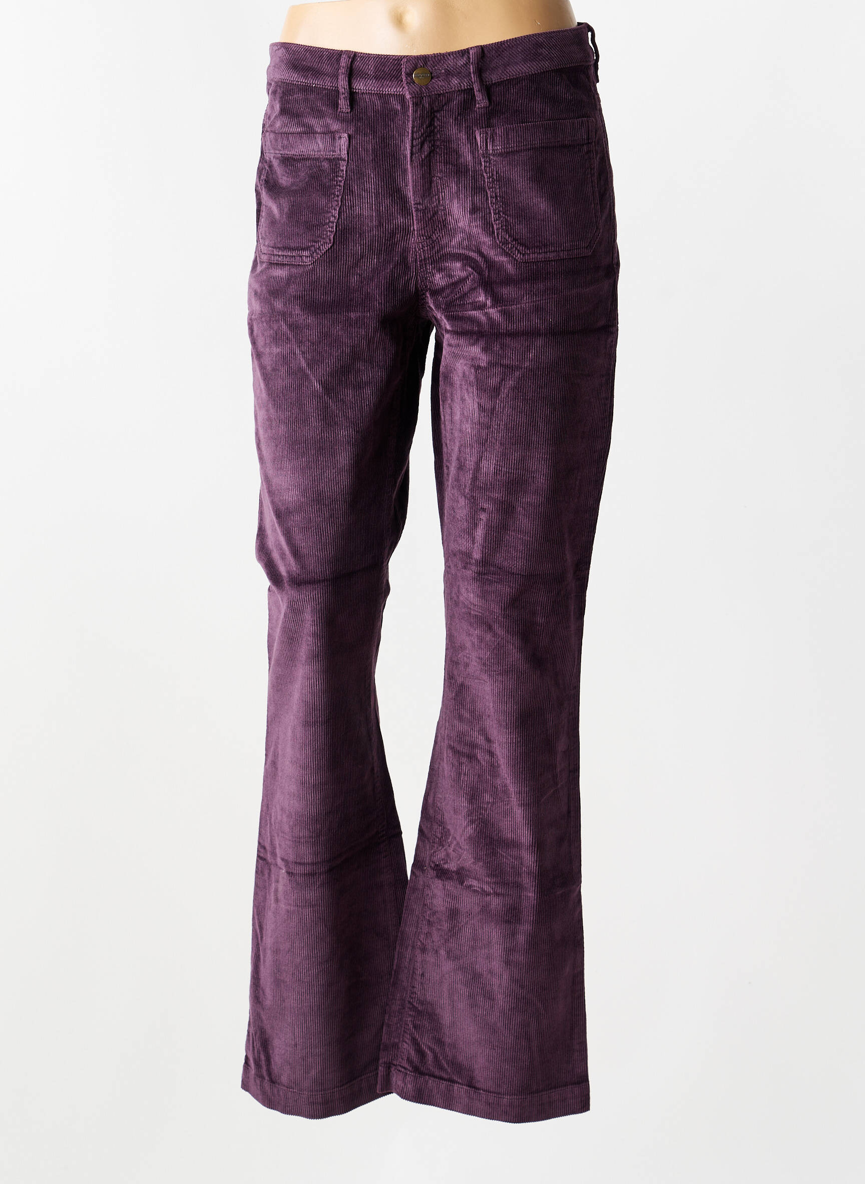 Pantalon flare stretch taille normale violet COUTURIST femme