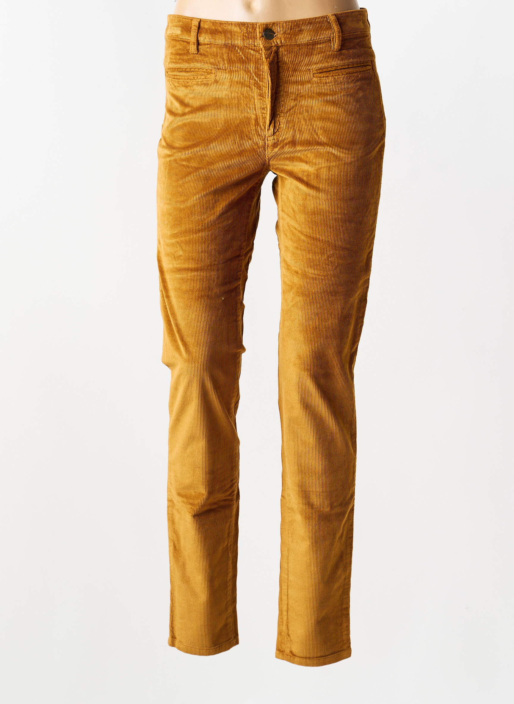 Pantalon slim stretch taille normale jaune COUTURIST femme