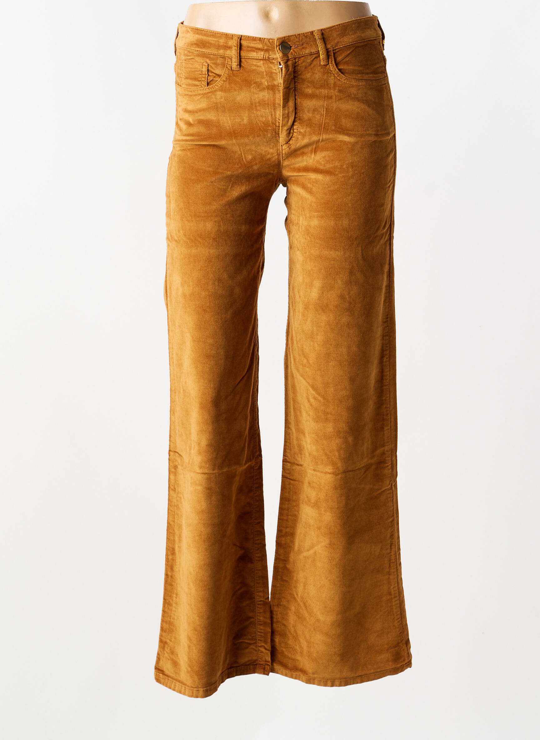 Pantalon flare stretch taille normale jaune COUTURIST femme
