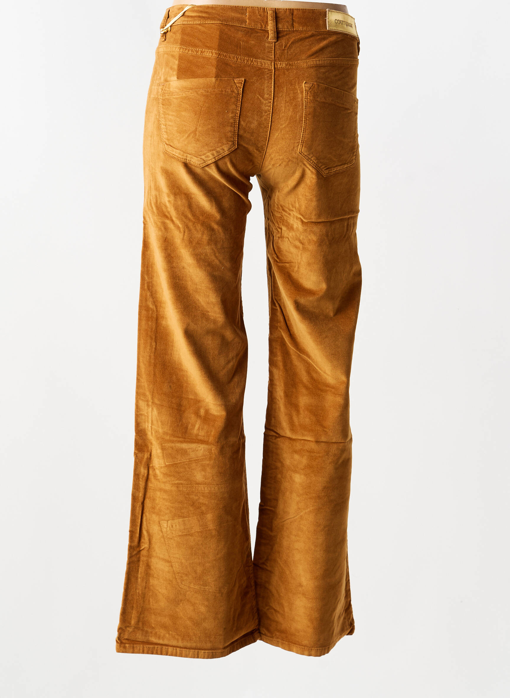 Pantalon flare stretch taille normale jaune COUTURIST femme