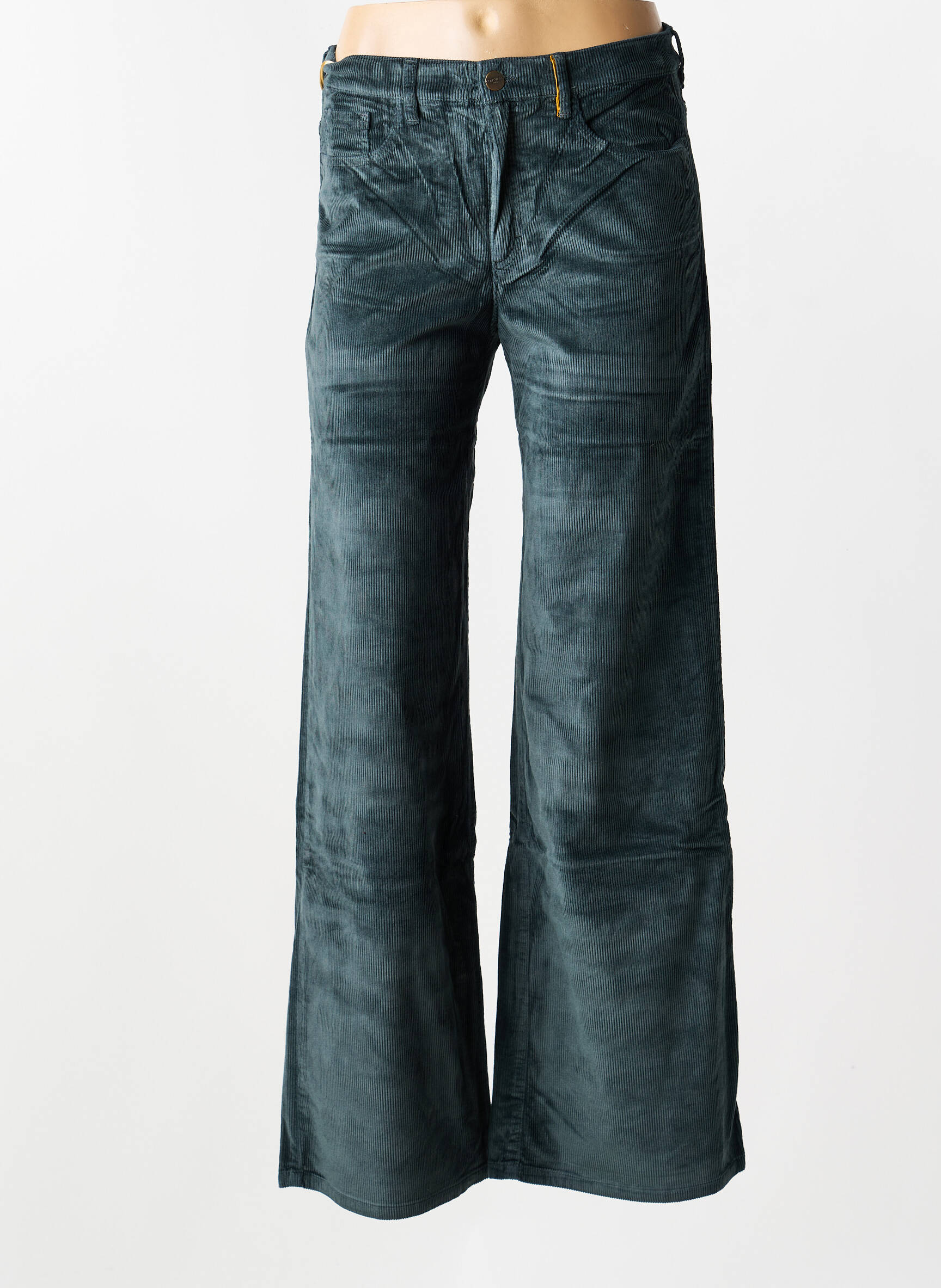 Pantalon flare stretch taille normale vert COUTURIST femme