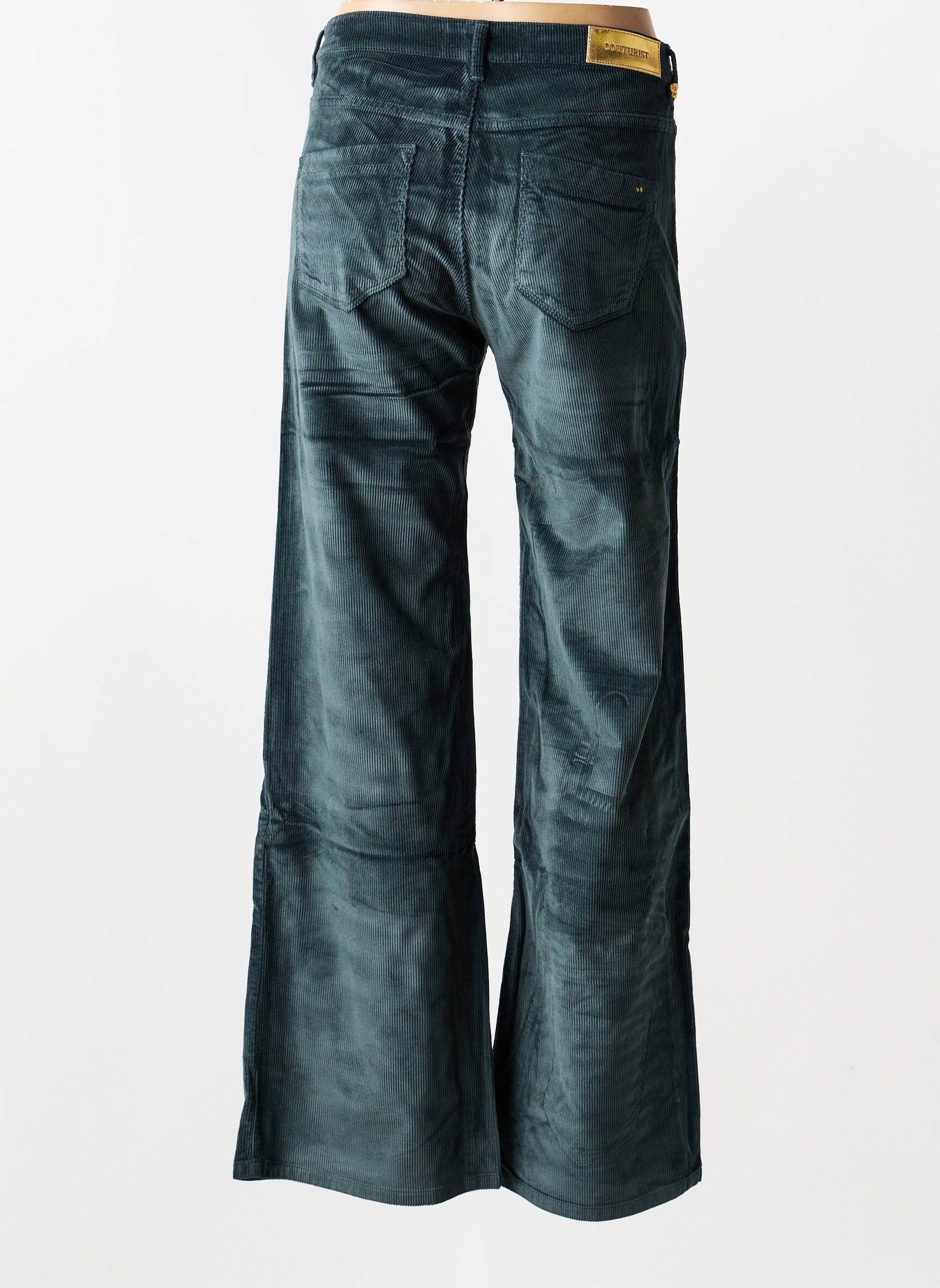 Pantalon flare stretch taille normale vert COUTURIST femme