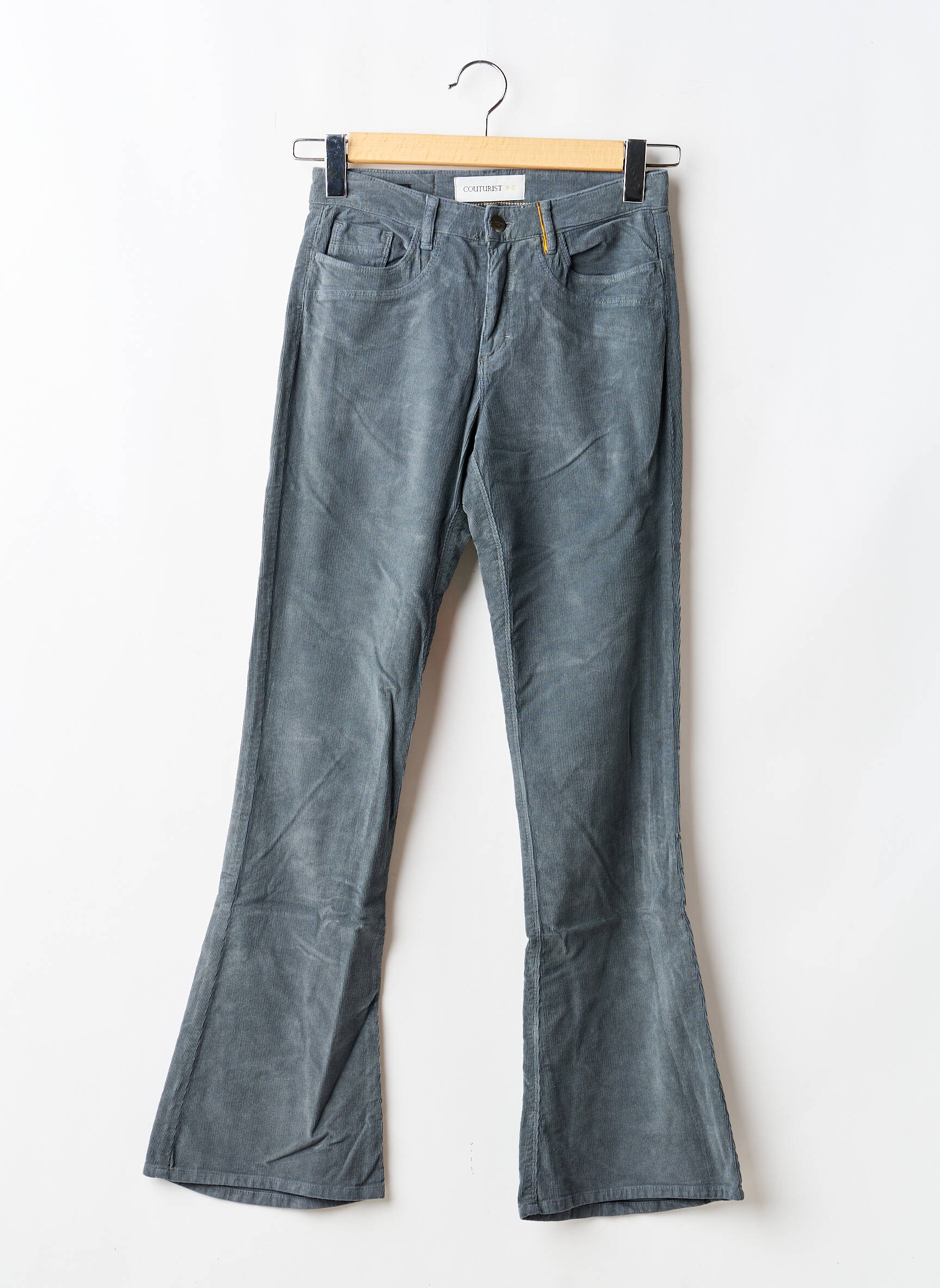 Pantalon flare stretch taille normale gris COUTURIST femme