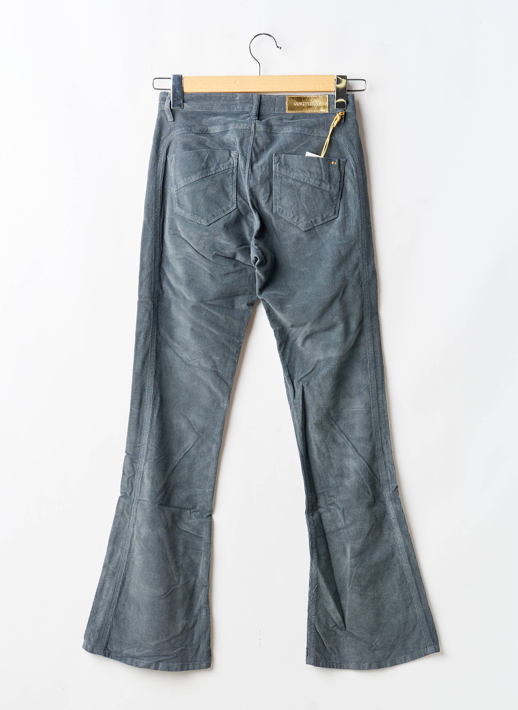Pantalon flare stretch taille normale gris COUTURIST femme