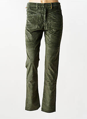 Pantalon slim stretch taille haute vert COUTURIST femme