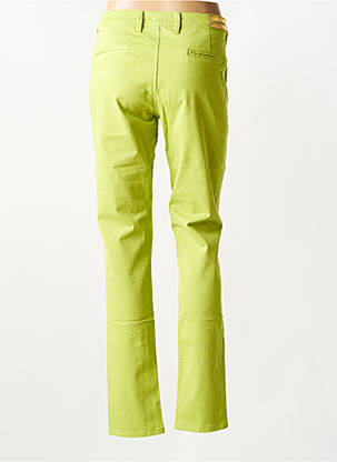 Pantalon chino tissage popeline taille normale vert COUTURIST femme