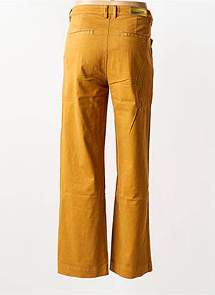 Pantalon droit stretch taille haute jaune COUTURIST femme