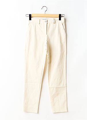 Pantalon chino tissage popeline taille normale beige COUTURIST femme
