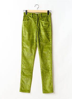 Pantalon slim stretch taille haute vert COUTURIST femme