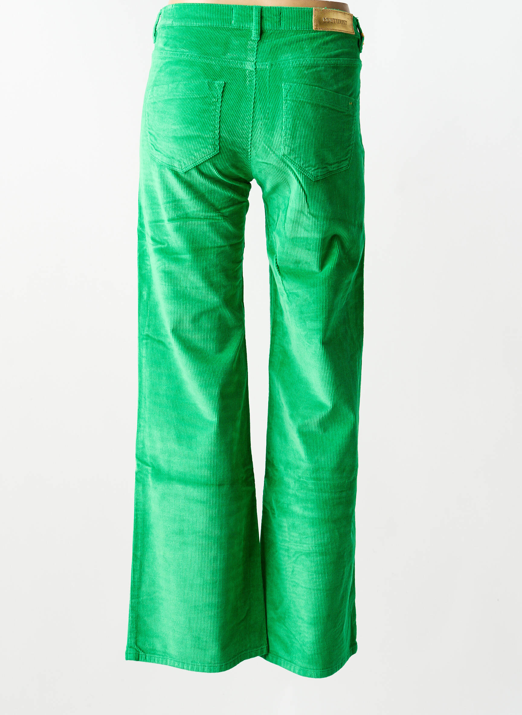 Pantalon flare stretch taille normale vert COUTURIST femme