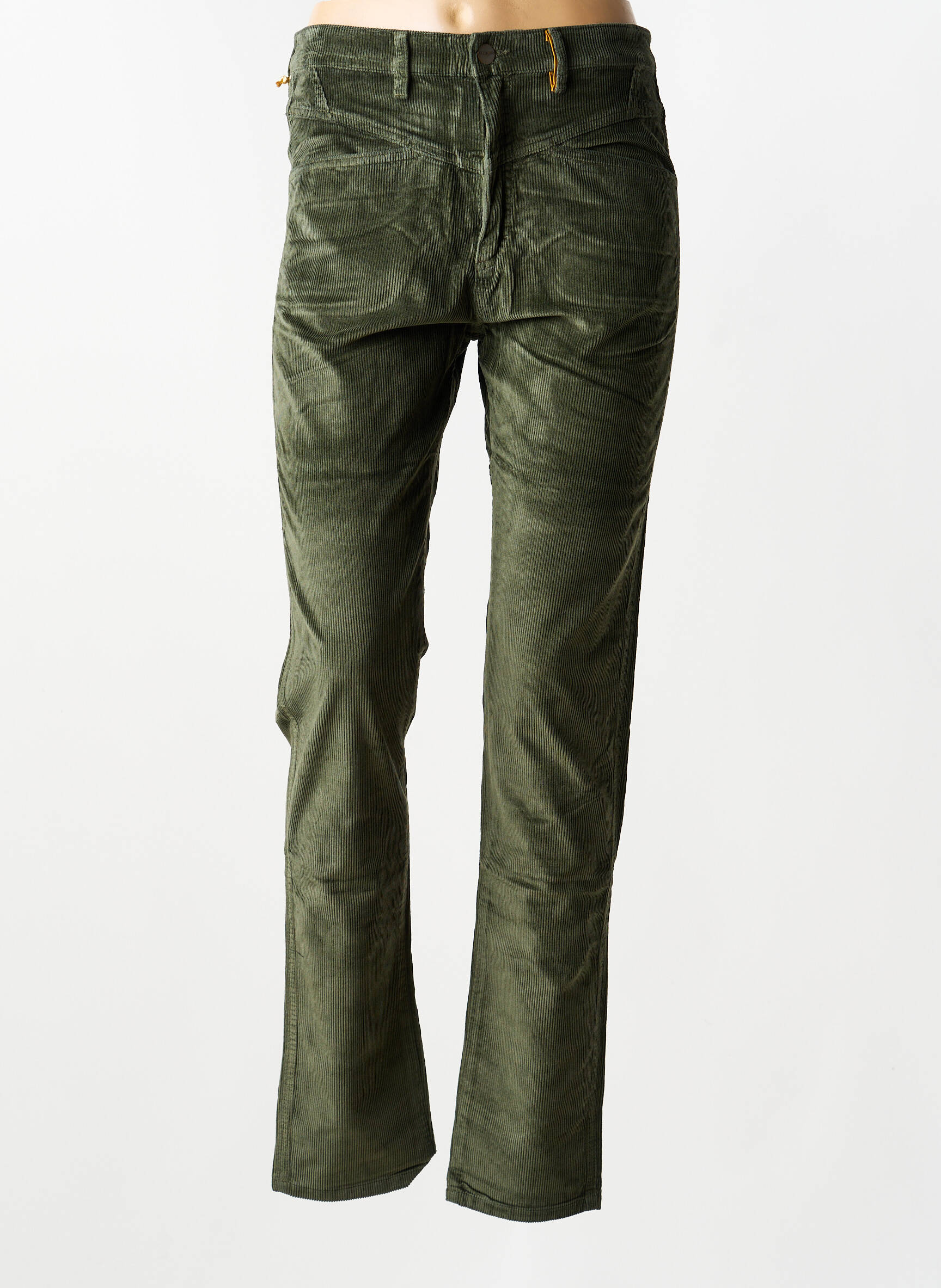 Pantalon slim stretch taille haute vert COUTURIST femme