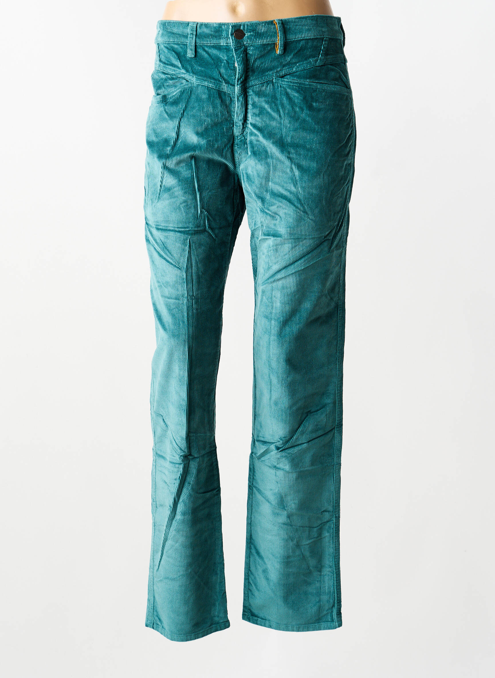 Pantalon slim stretch taille haute bleu COUTURIST femme