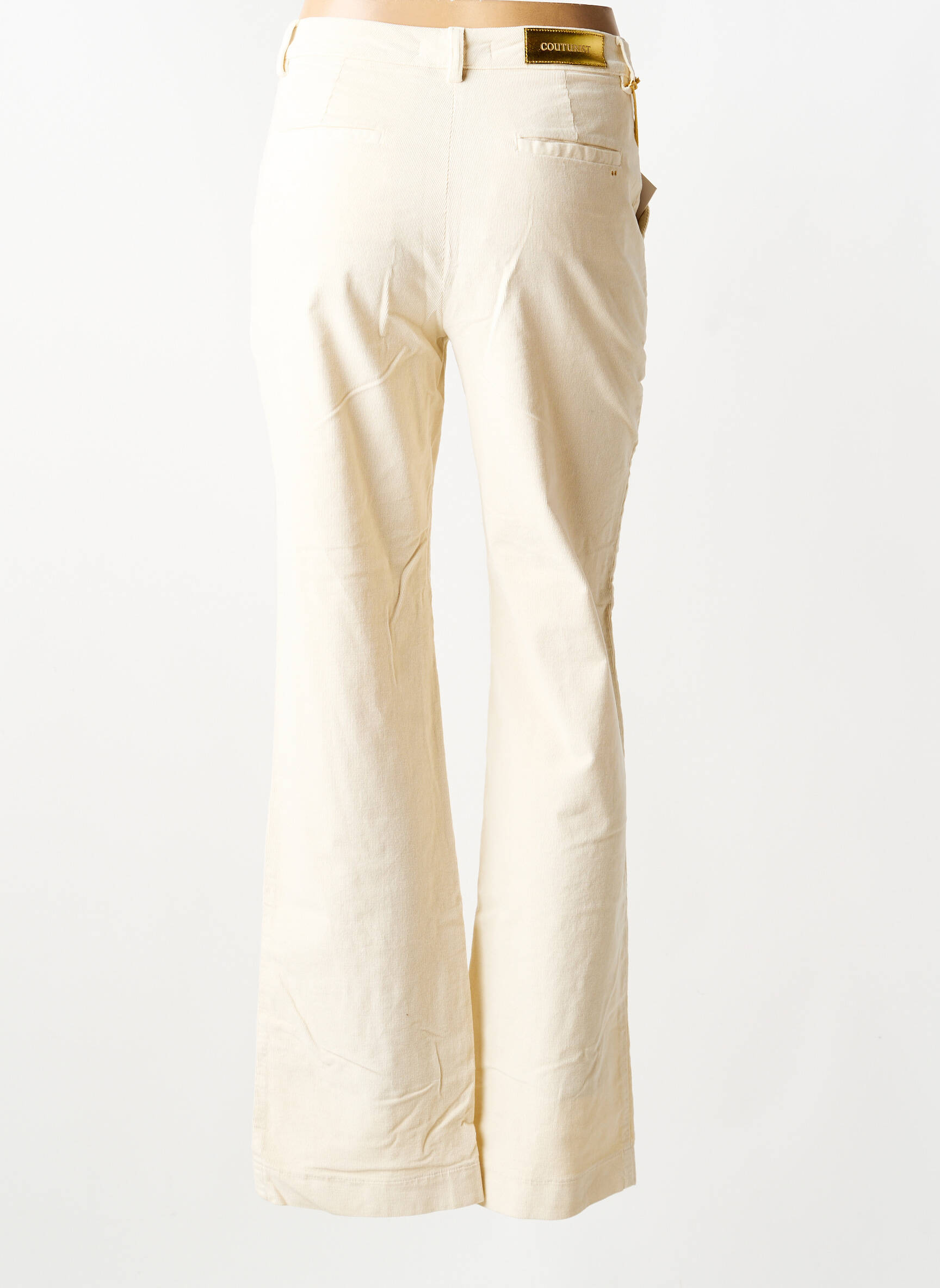 Pantalon flare stretch taille normale beige COUTURIST femme