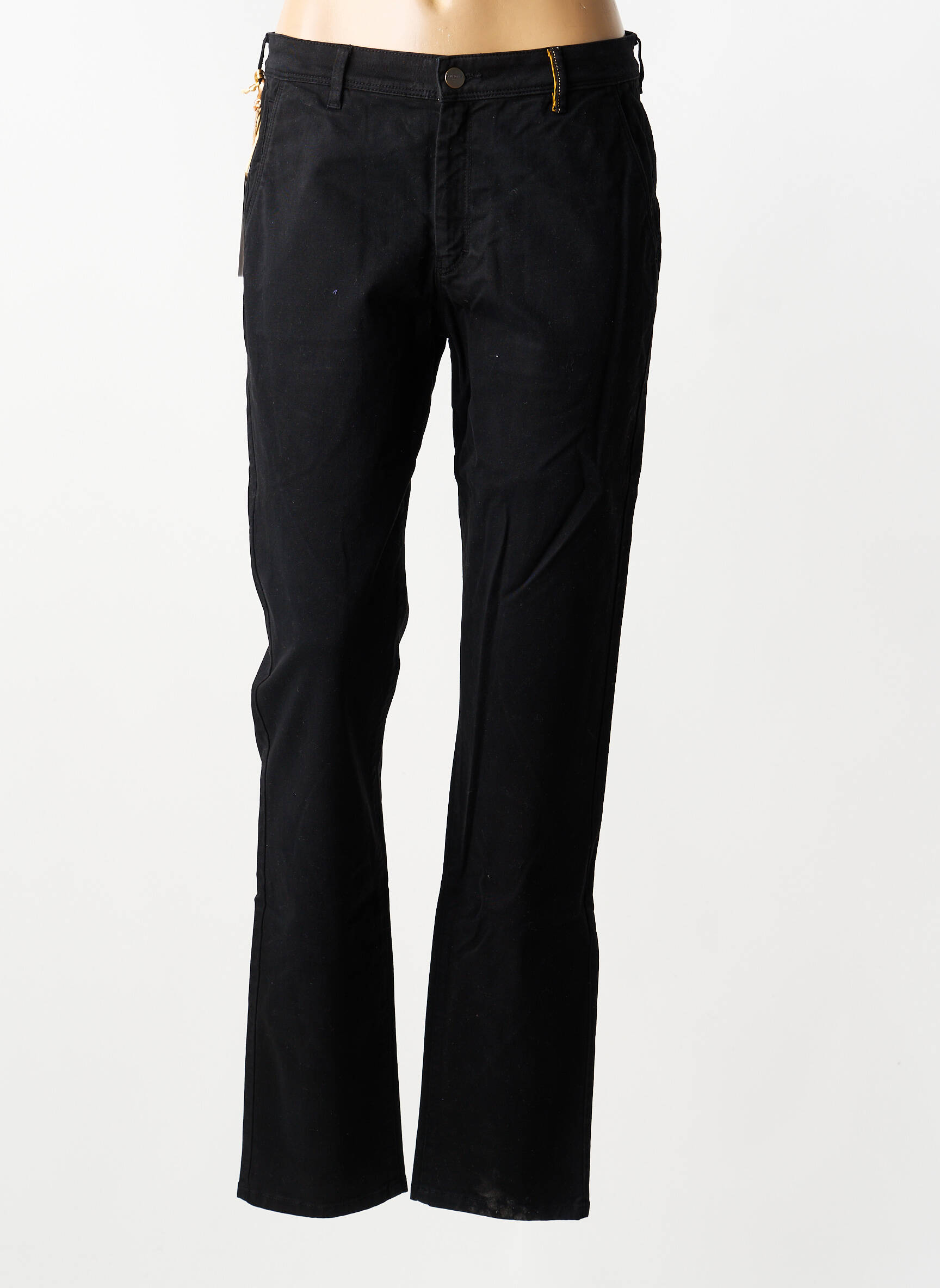 Pantalon chino tissage popeline taille normale noir COUTURIST femme