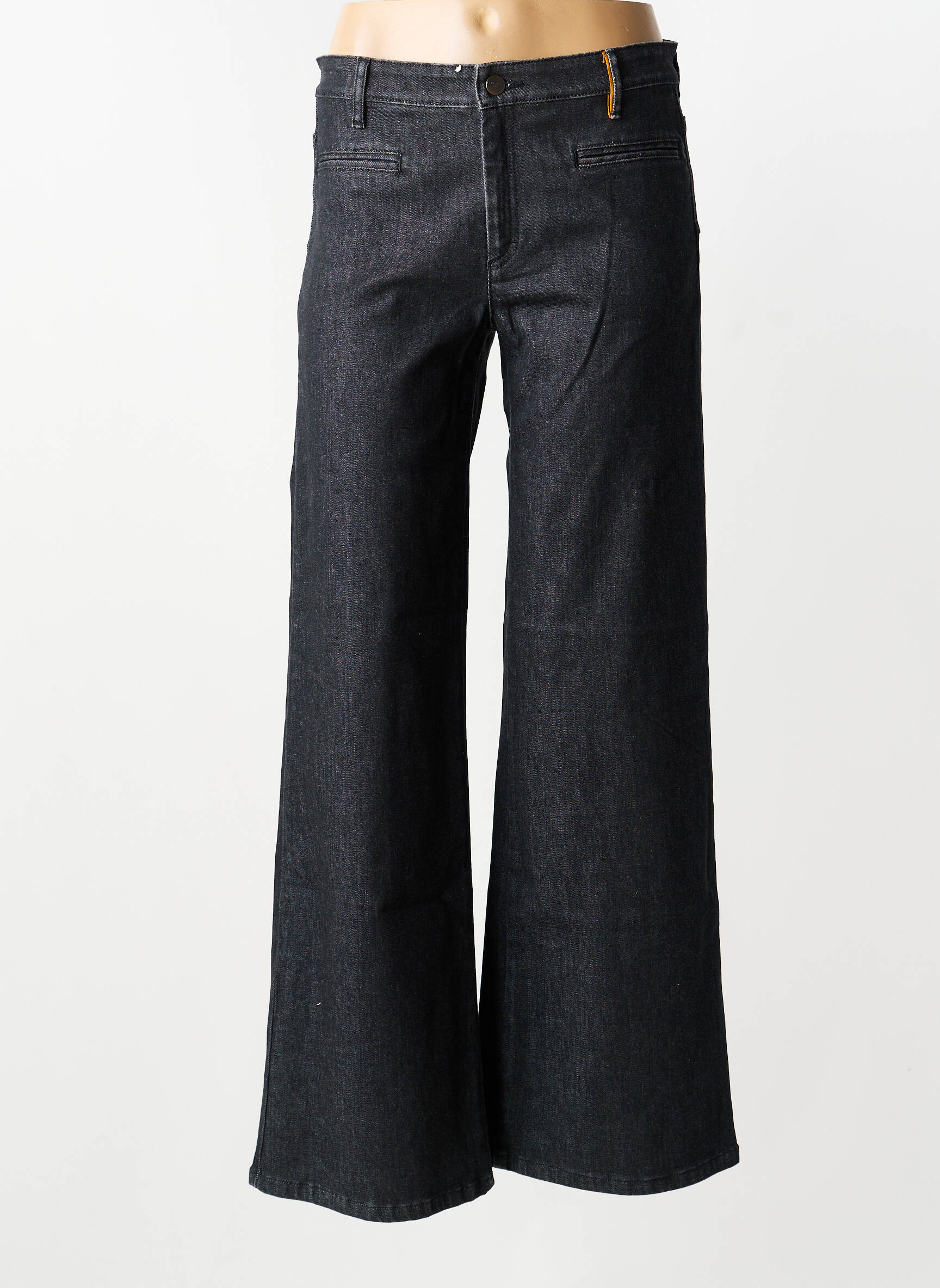 Jeans coupe large stretch taille haute bleu COUTURIST femme