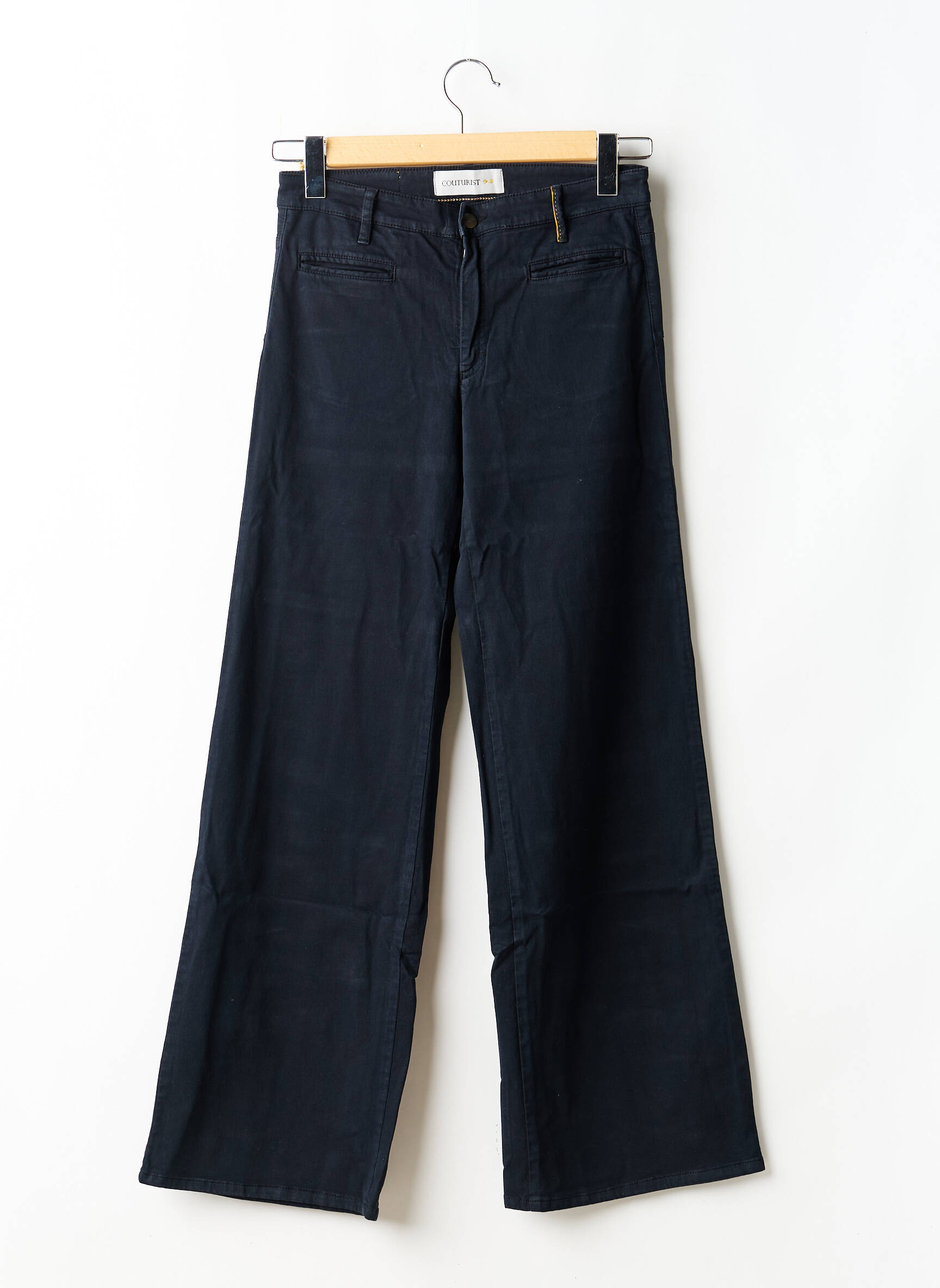 Pantalon flare taille haute taille haute bleu COUTURIST femme