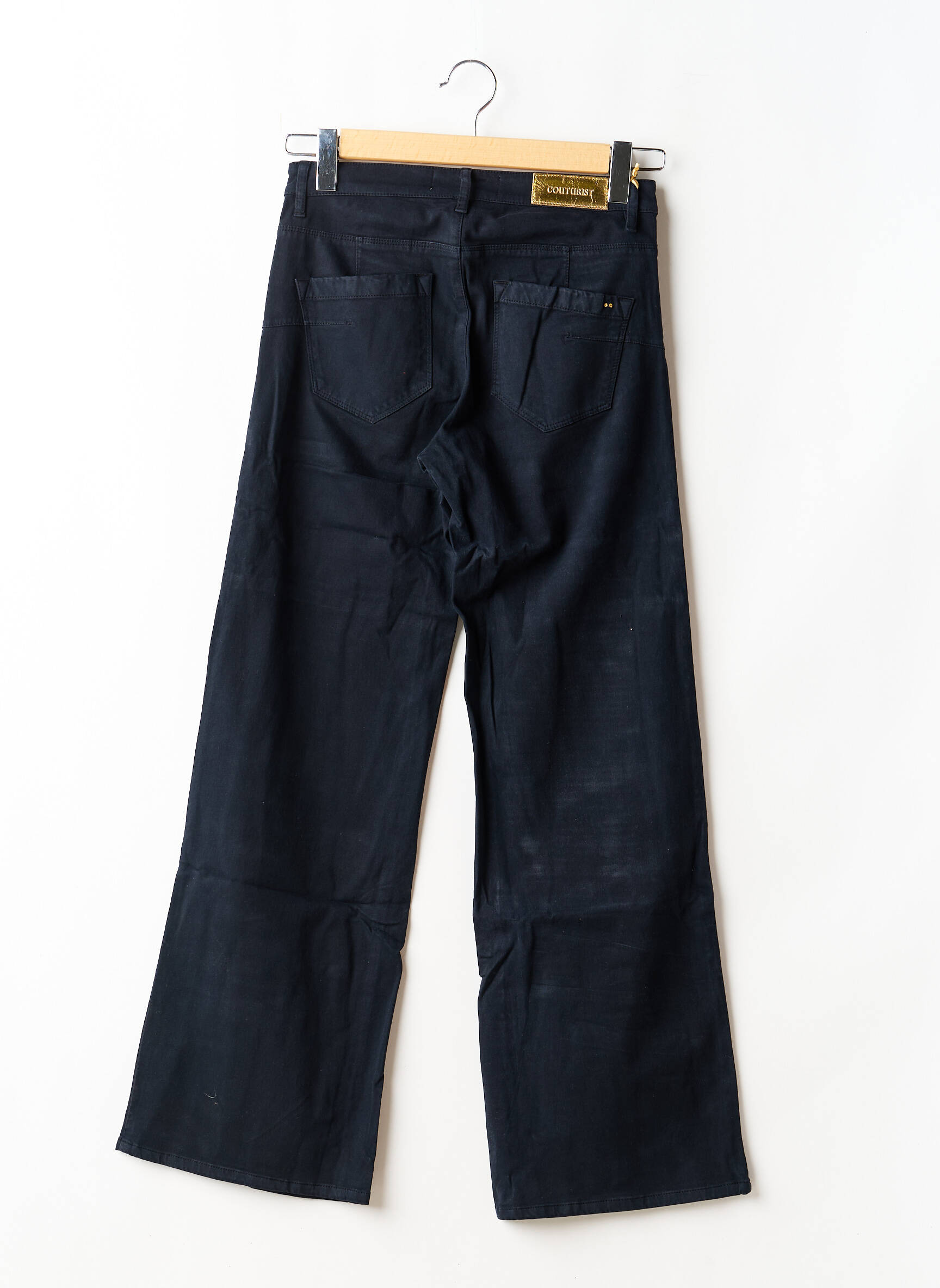 Pantalon flare taille haute taille haute bleu COUTURIST femme